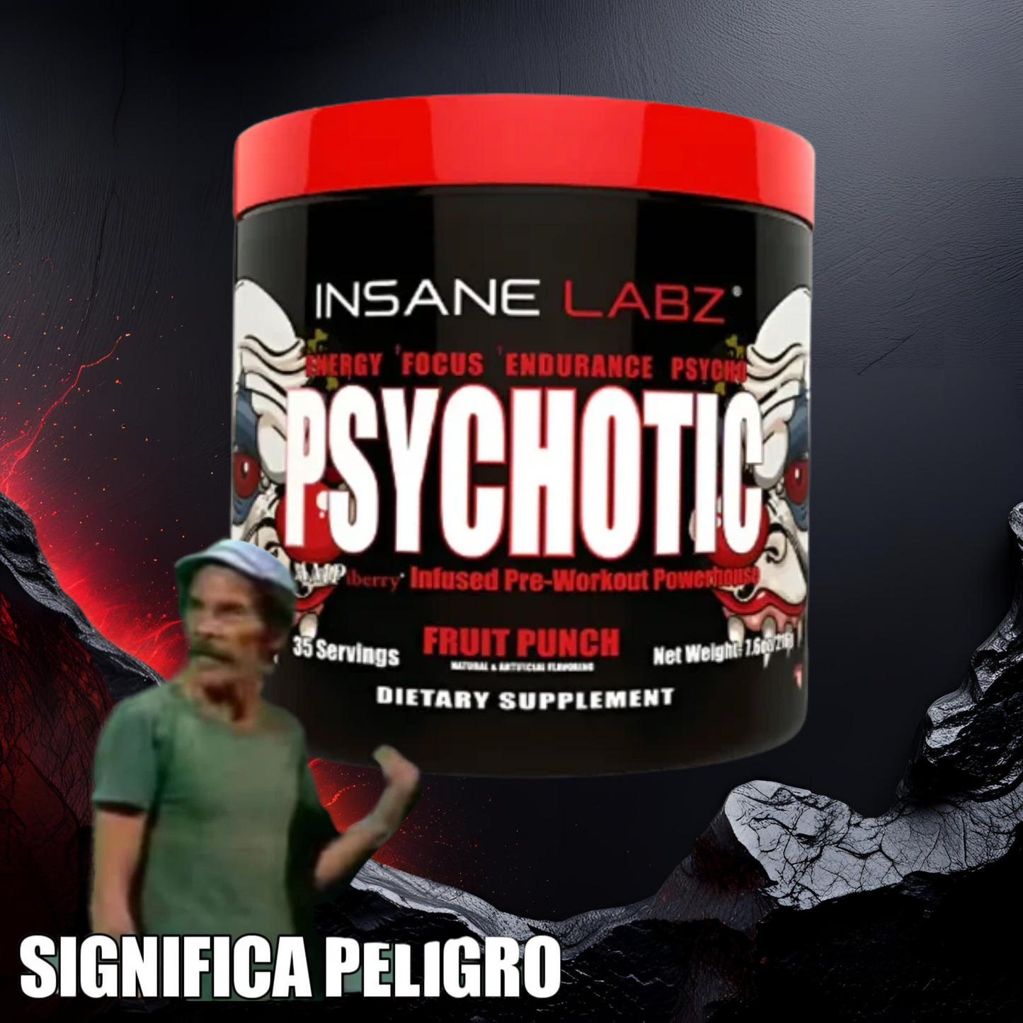 PRE-ENTRENO PSYCHOTIC RED -  INSANE LABZ